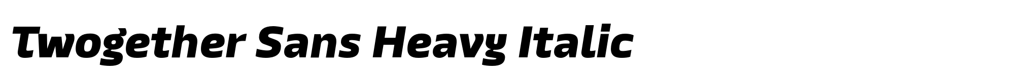 Twogether Sans Heavy Italic image